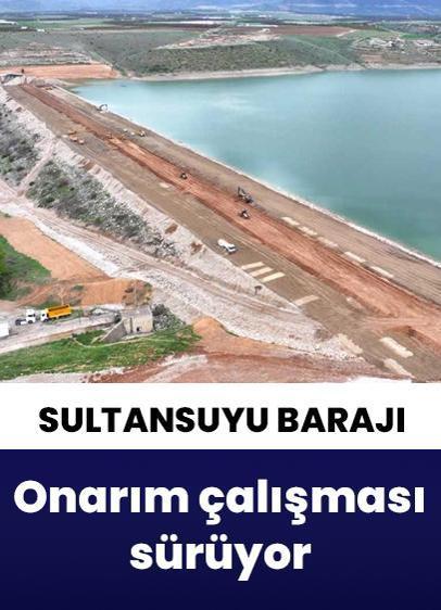 Depremde hasar gören Sultansuyu Barajı'nda gövde onarım çalışmaları devam ediyor!