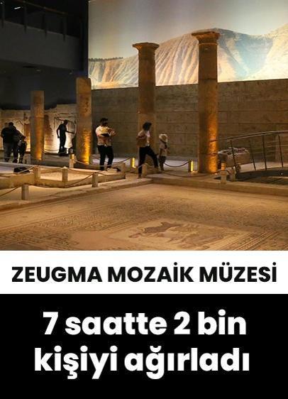 Zeugma Mozaik Müzesi, 7 saatte 2 binden fazla ziyaretçi ağırladı!