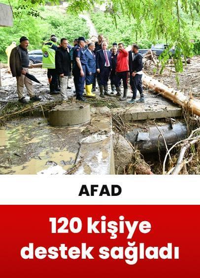 AFAD, sel ve taşkın sonrası 120 kişinin acil ihtiyaçlarının karşılandığını bildirdi!