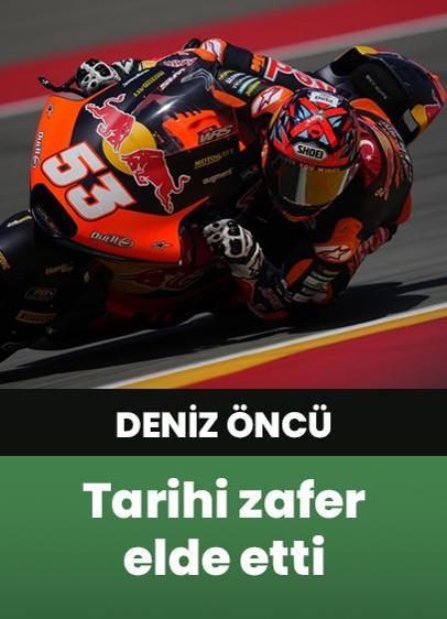 Milli motosikletçi Deniz Öncü tarihi zafer elde etti!