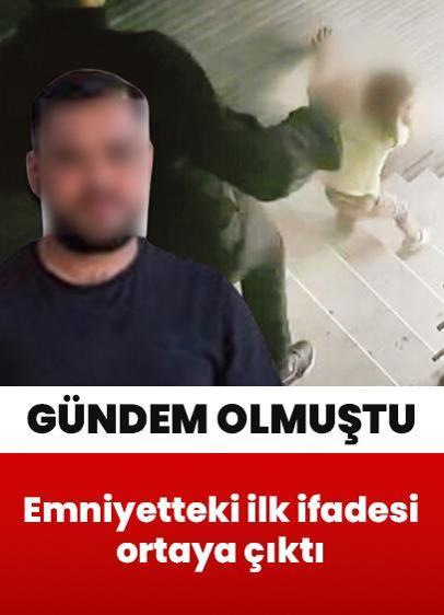 Kızını merdivenlerde tekmeleyip düşüren babanın ilk ifadesi ortaya çıktı