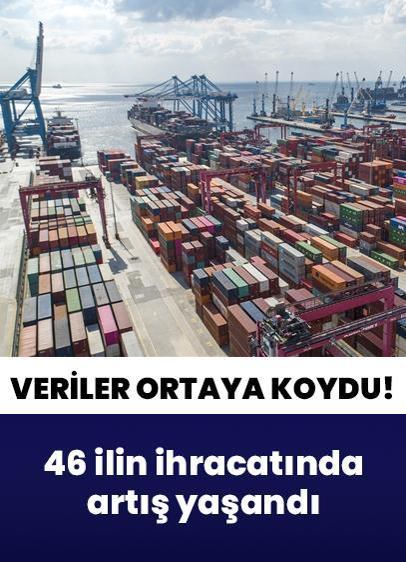 46 ilin ihracatı 2025'in ilk 5 ayında arttı