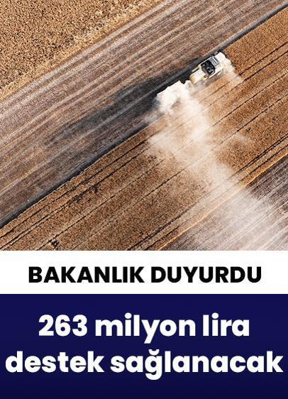 Çiftçilere 263 milyon lira destek ödemesi yapılacak!