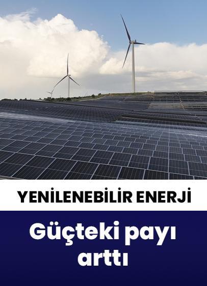 Yenilenebilir enerjinin elektrik kurulu gücündeki payı yüzde 30'u aştı!