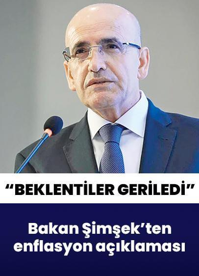 Bakan Şimşek'ten "enflasyon açıklaması: Beklentiler geriledi