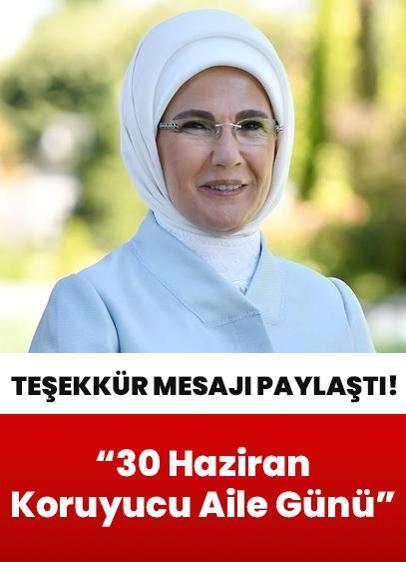 Ailelere teşekkür mesajı... Emine Erdoğan "30 Haziran Koruyucu Aile Günü"nü kutladı