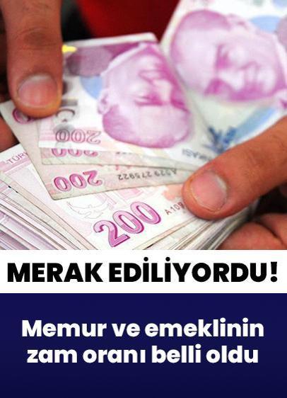 Memur ve emeklinin zam oranı belli oldu