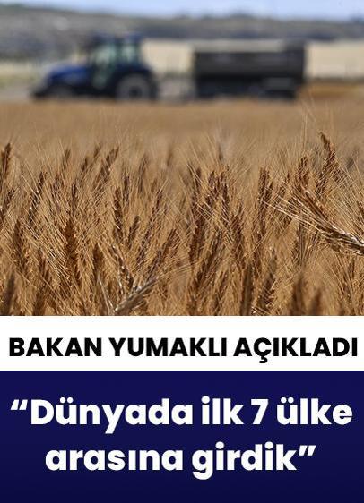 Bakan Yumaklı, tarımsal hasılada rekor kırıldığını bildirdi!