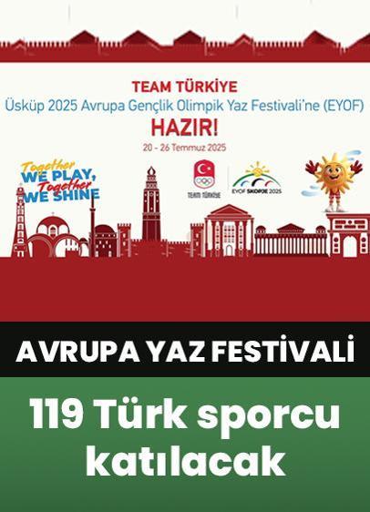 2025 Avrupa Gençlik Olimpik Yaz Festivali'ne Türkiye'den 119 sporcu katılacak!