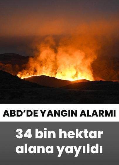 ABD'de yangın alarmı! 34 bin hektar alana yayıldı