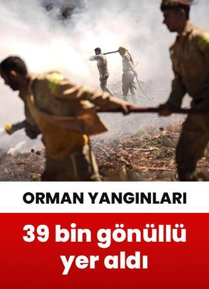 Orman yangınlarıyla mücadele çalışmalarına 39 bin gönüllü destek verdi!