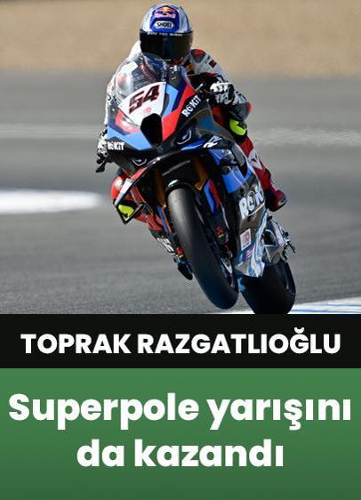 Toprak Razgatlıoğlu, İngiltere'de superpole yarışını da kazandı!