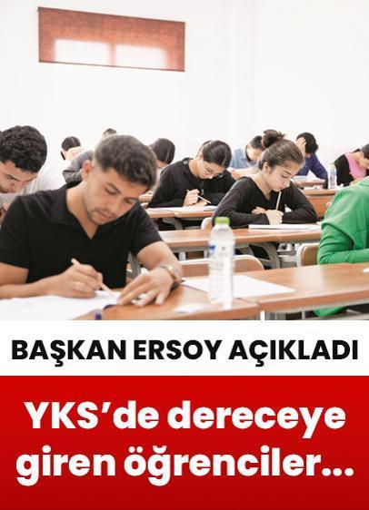 Başkan Ersoy, YKS'de dereceye giren öğrencileri açıkladı!