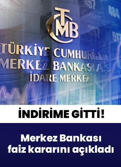 Merkez Bankası faiz kararını açıkladı