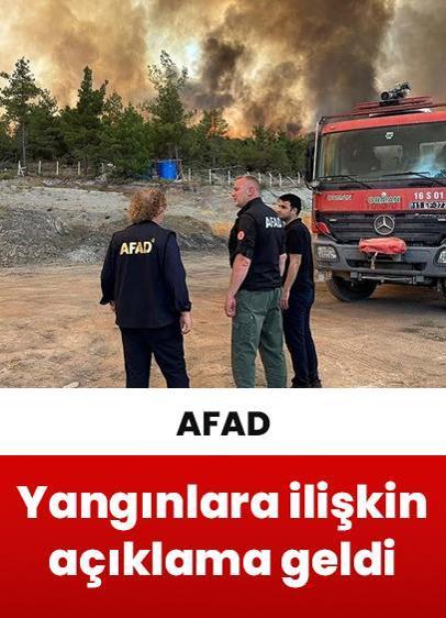 AFAD, orman yangınlarına ilişkin açıklamada bulundu!