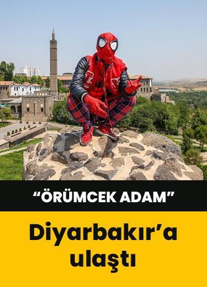 Türkiye'yi gezen "Örümcek Adam"ın yeni durağı Diyarbakır oldu!