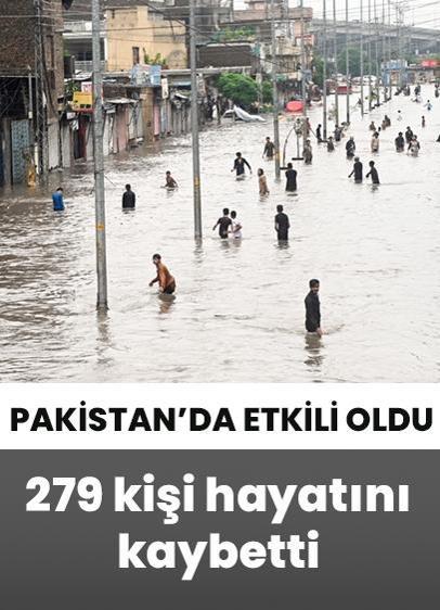 Pakistan'da 279 kişi muson yağmurları sonucu hayatını kaybetti!