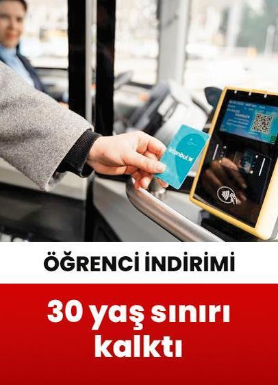 Öğrenci indirimine getirilen 30 yaş sınırı kalktı!