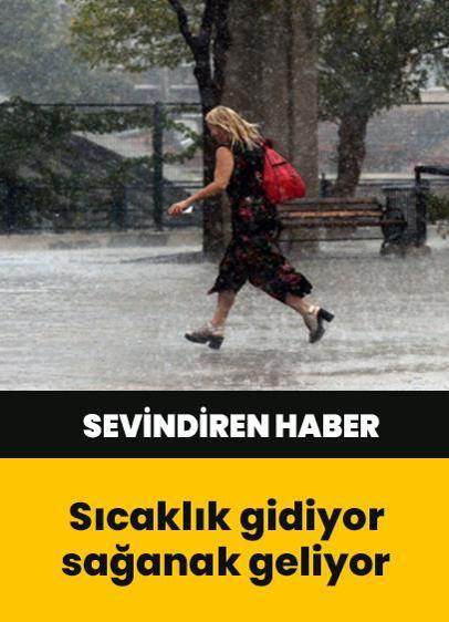 Sıcaklık gidiyor sağanak geliyor