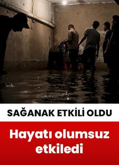 Ankara'da etkili olan sağanak yağış hayatı olumsuz etkiledi!