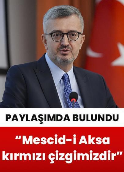 İletişim Başkanı Duran: Mescid-i Aksa'yı hedef almak İsrail'in yürüttüğü kirli savaşın bir diğer aşamasıdır