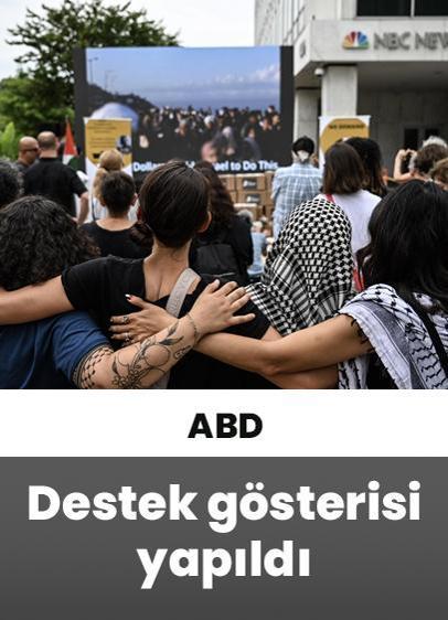 ABD'de göstericiler, medyanın Gazze'ye karşı taraflı olmasını protesto etti!