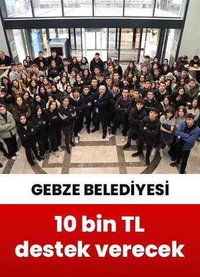 Gebze Belediyesi'nden üniversiteye giren gençlere 10 bin TL destek!