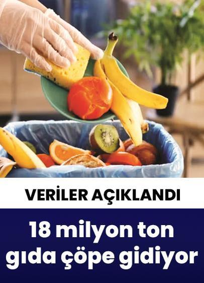 Türkiye'de yılda 18 milyon ton gıda çöpe gidiyor!