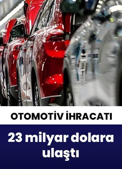 Otomotiv ihracatı 7 ayda 23,8 milyar dolara ulaştı!