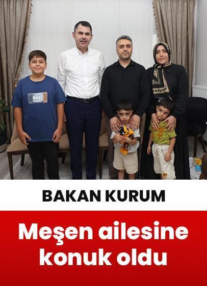 Bakan Kurum, depremzede ailenin evine misafir oldu!