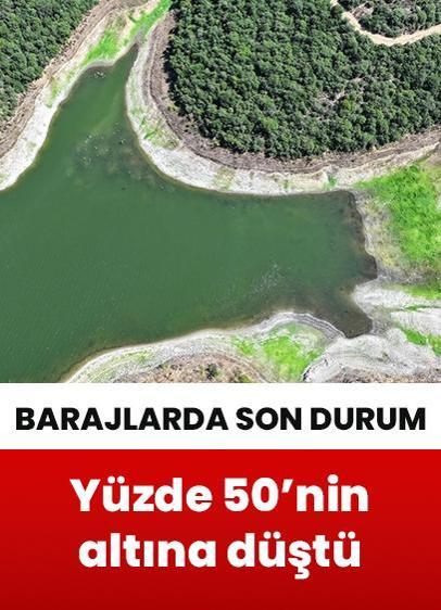 İstanbul'daki barajların doluluk oranı yüzde 50'nin altına düştü!
