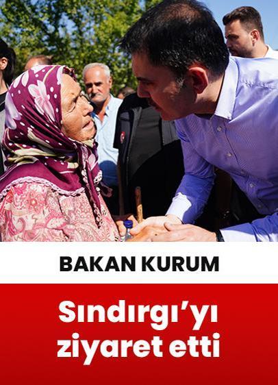 Bakan Kurum, Sındırgı'daki depremzedeleri ziyaret etti!