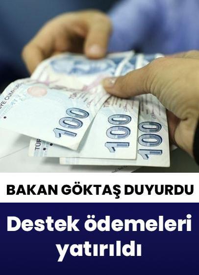 Bakan Göktaş duyurdu! Sosyal Ekonomik Destek ödemeleri hesaplara yatırıldı
