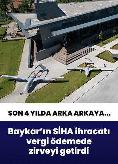 Baykar'ın milli SİHA ihracatı, vergi ödemede zirveyi getirdi