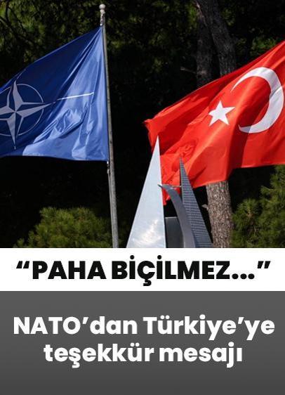 NATO'dan Türkiye'ye teşekkür mesajı
