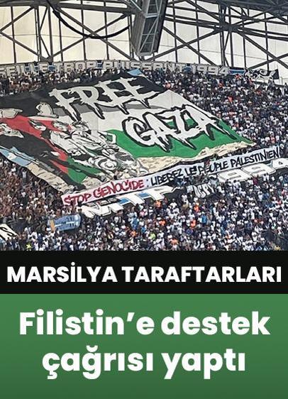 Olimpik Marsilya taraftarları Filistin'e destek çağrısında bulundu!