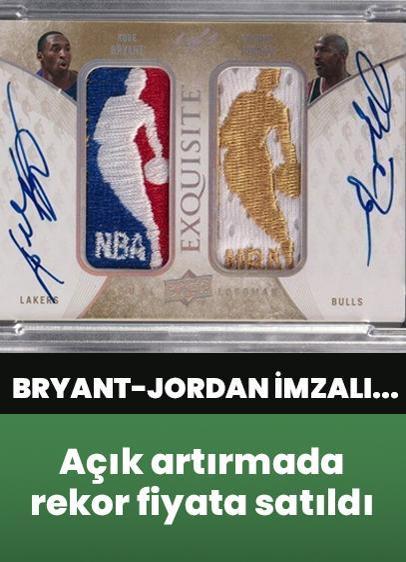 Kobe Bryant-Michael Jordan imzalı basketbol kartı açık artırmada rekor fiyata satıldı