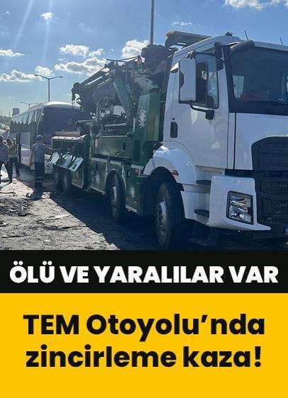 Küçükçekmece TEM Otoyolu'nda zincirleme trafik kazası: Ölü ve yaralılar var