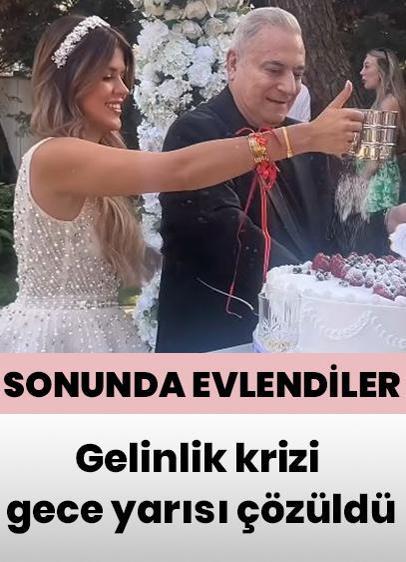 Mehmet Ali Erbil ile Gülseren Ceylan evlendi! Gelinlik krizi gece yarısı çözüldü