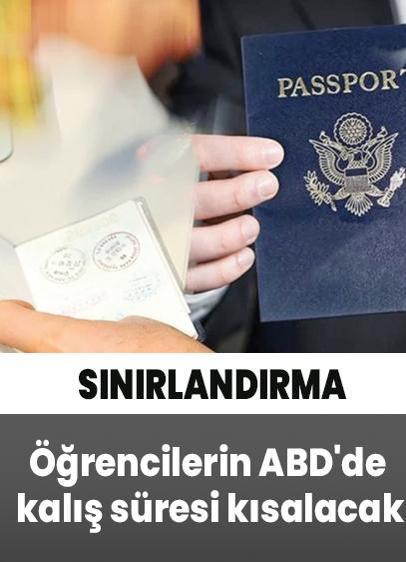 Öğrencilerin ABD'de kalış süresi kısalacak