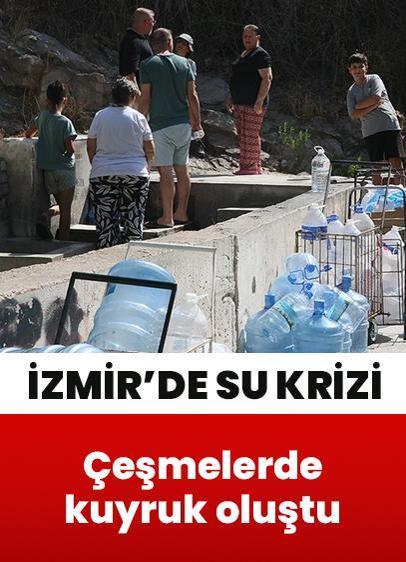 İzmir'de su krizi: Çeşmelerde kuyruk oluştu