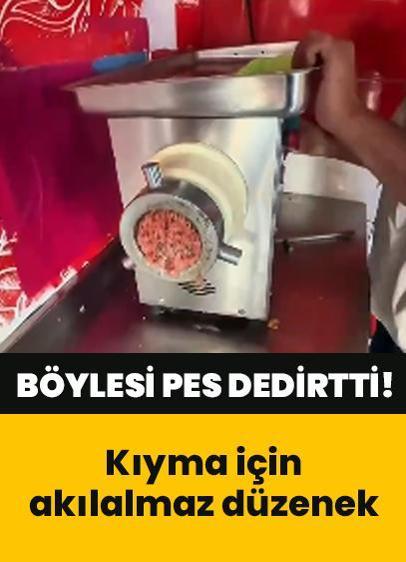 Böylesi ne görüldü ne duyuldu! Kıyma için akıl almaz düzenek