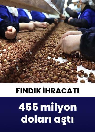 Trabzon'dan yapılan fındık ihracatı 455 milyon doları aştı!