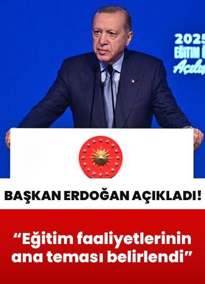 Cumhurbaşkanı Erdoğan: Eğitim faaliyetlerinin ana teması aile ve yeşil vatan olarak belirlendi