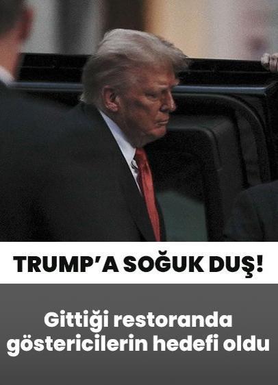 Trump'a soğuk duş! Gittiği restoranda göstericilerin hedefi oldu