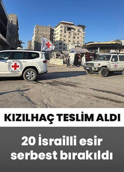 Hamas, Gazze'deki 20 İsrailli esiri Kızılhaç'a teslim etti