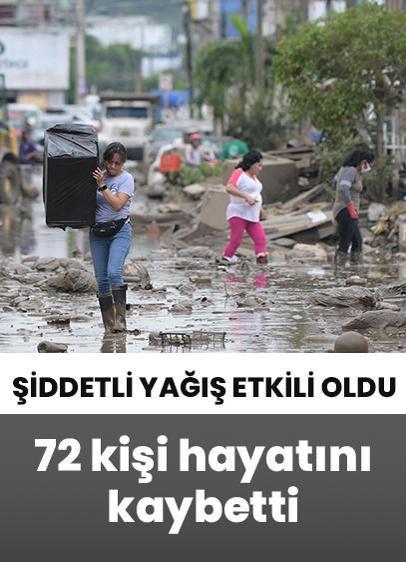 Meksika'da şiddetli yağışlar nedeniyle 72 kişi hayatını kaybetti
