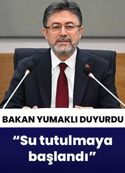 Bakan Yumaklı: Girme Barajı'nda su tutulmaya başlandı