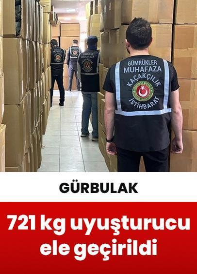 Gürbulak'ta 721 kilogram sentetik uyuşturucu ele geçirildi