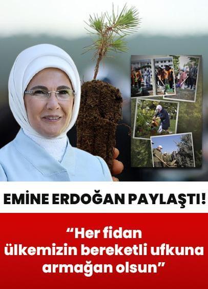 "11 Kasım Milli Ağaçlandırma Günü" Emine Erdoğan'dan videolu paylaşım: Her fidan ülkemizin bereketli ufkuna armağan olsun